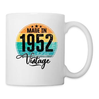 Vintage Made in 1952 Geburtsjahr 1952 Geburtstag - Tasse - Weiß - Rechts