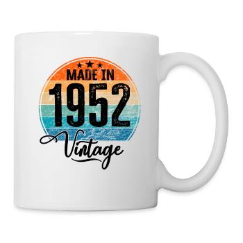 Vintage Made in 1952 Geburtsjahr 1952 Geburtstag - Tasse - Weiß - Rechts