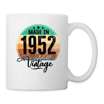 Vintage Made in 1952 Geburtsjahr 1952 Geburtstag - Tasse - Weiß - Rechts