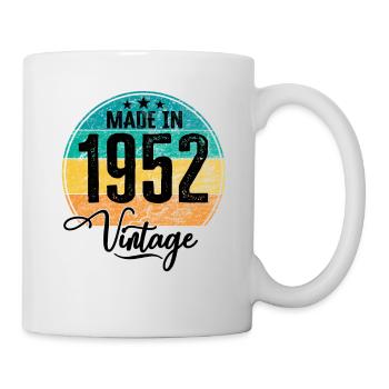 Vintage Made in 1952 Geburtsjahr 1952 Geburtstag - Tasse - Weiß - Rechts