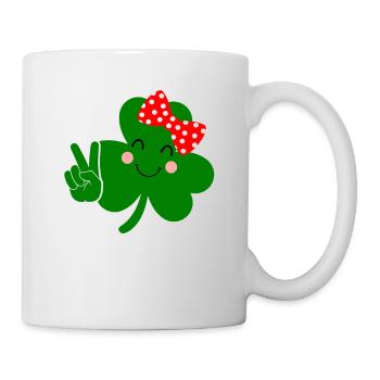 Accessoires de la Saint-Patrick Irlande Shamrock Décoration - Mug blanc - blanc - Droite