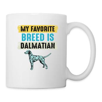 Ma race préférée est dalmate - Mug blanc - blanc - Droite