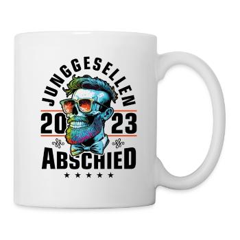 Junggesellenabschied 2023 Jga Skelett - Tasse - Weiß - Rechts