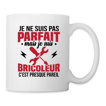 Pas parfait mais je suis bricoleur - Mug blanc - blanc - Droite