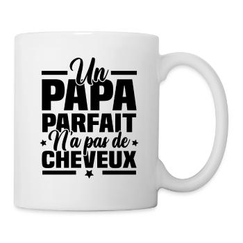 Un papa parfait n'a pas de cheveux - Mug blanc - blanc - Droite