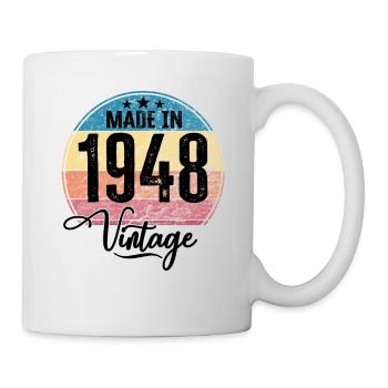 Millésime fabriqué en 1948 Année de naissance 1948 Anniversaire - Mug blanc - blanc - Droite