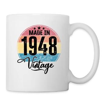 Millésime fabriqué en 1948 Année de naissance 1948 Anniversaire - Mug blanc - blanc - Droite