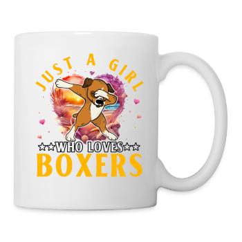 Juste une fille qui aime les boxeurs - Mug blanc - blanc - Droite