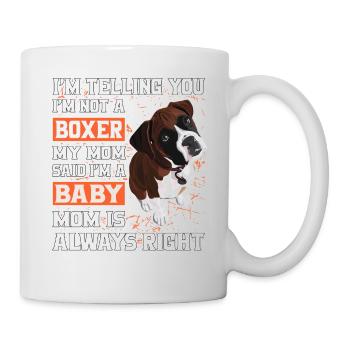 Boxer Bébé Boxer Maman - Mug blanc - blanc - Droite