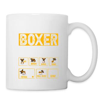 Stubborn Boxer Tricks - Tasse - Weiß - Rechts