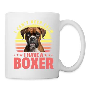 Je n’arrive pas à rester calme J’ai un Boxer - Mug blanc - blanc - Droite