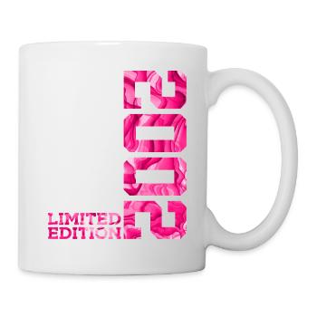 24E ANNIVERSAIRE ÉDITION LIMITÉE ROSE 2002 - Mug blanc - blanc - Droite