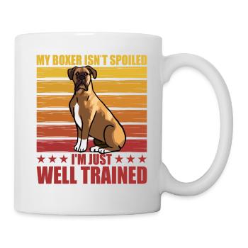 My Boxer isn't spoiled I'm just well trained - Mug - white - Right