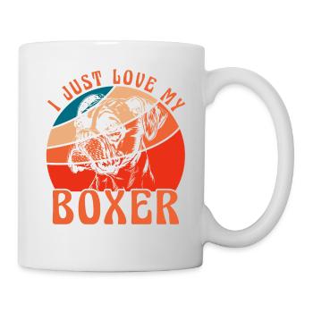 I just love my Boxer - Tasse - Weiß - Rechts
