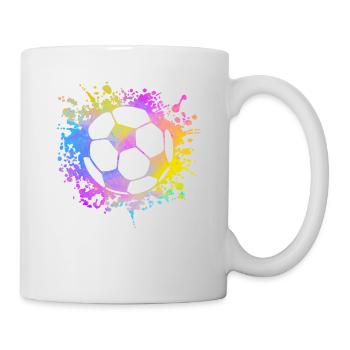 Fußball Ball Aquarell Trainer Fußball - Tasse - Weiß - Rechts