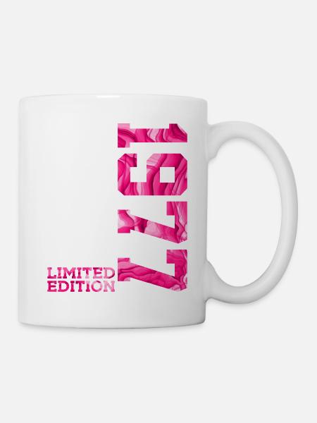 49. GEBURTSTAG PINK LIMITED EDITION 1977 - Tasse - Weiß