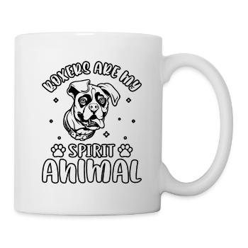 Les boxeurs sont mon animal spirituel - Mug blanc - blanc - Droite