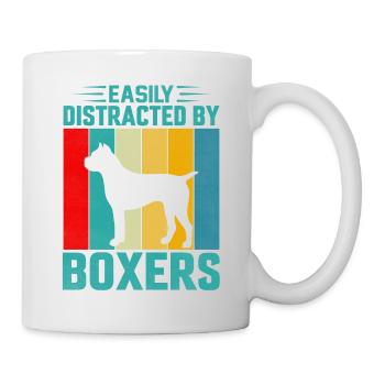 Easily distracted by boxers - Tasse - Weiß - Rechts