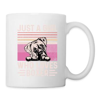 Juste une fille qui aime le boxeur - Mug blanc - blanc - Droite