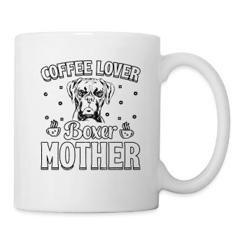 Coffee lover boxer mother - Mug - white - Right