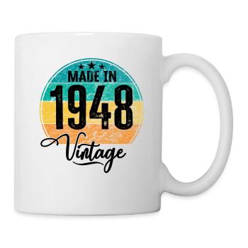 Millésime fabriqué en 1948 Année de naissance 1948 Anniversaire - Mug blanc - blanc - Droite