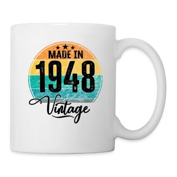 Millésime fabriqué en 1948 Année de naissance 1948 Anniversaire - Mug blanc - blanc - Droite