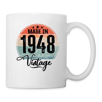 Millésime fabriqué en 1948 Année de naissance 1948 Anniversaire - Mug blanc - blanc - Droite