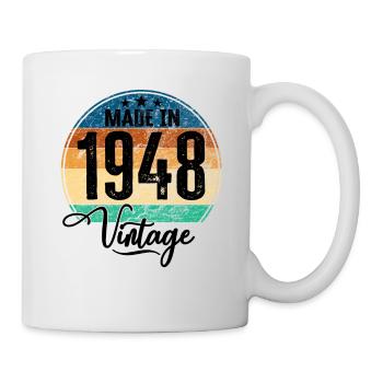 Millésime fabriqué en 1948 Année de naissance 1948 Anniversaire - Mug blanc - blanc - Droite