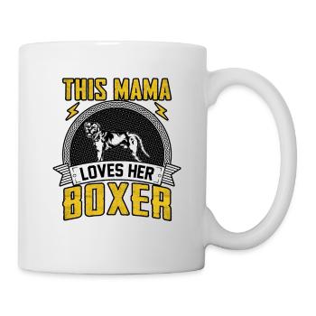 This mama loves her boxer - Tasse - Weiß - Rechts