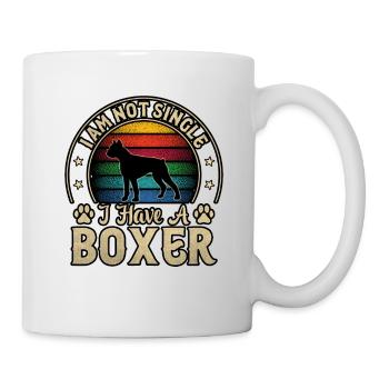 I am not single I have a boxer - Mug - white - Right