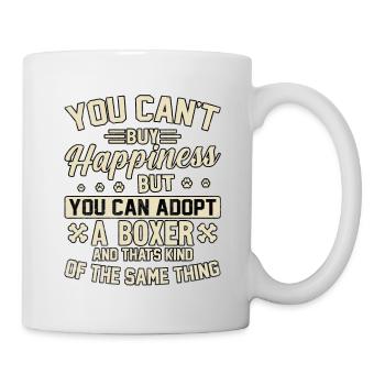 Vous ne pouvez pas acheter le bonheur mais vous pouvez adopter un boxer - Mug blanc - blanc - Droite