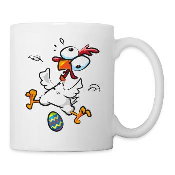 Easter Crazy Chicken Easter Egg Chickens - Mug - white - Right