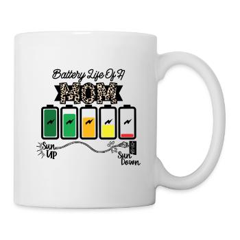 Durée de vie de la batterie d’un écrou - Mug blanc - blanc - Droite