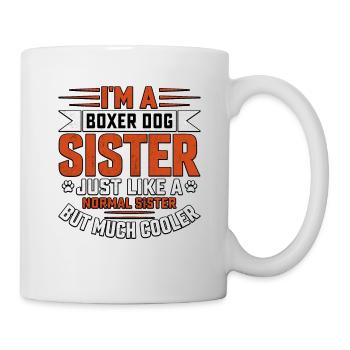 Je suis une sœur de chien boxeur - Mug blanc - blanc - Droite