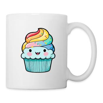 Cupcake Comic Muffin Kuchen - Tasse - Weiß - Rechts