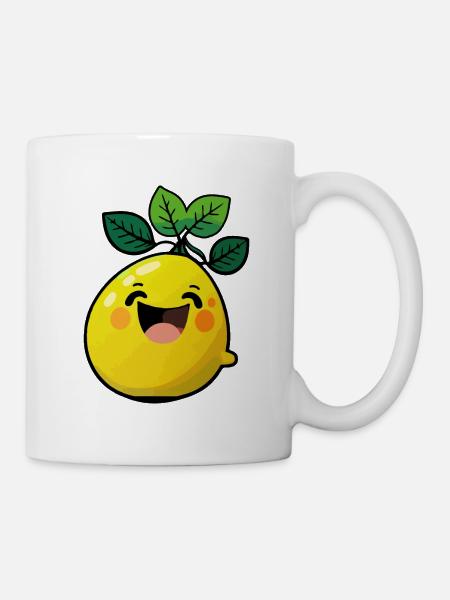 Zitrone Comic - Tasse - Weiß