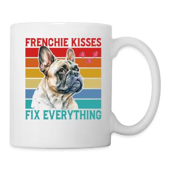 Frenchie Kisses répare tout - Mug blanc - blanc - Droite