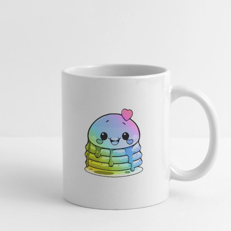 Pancake Comic Coloré Mug blanc