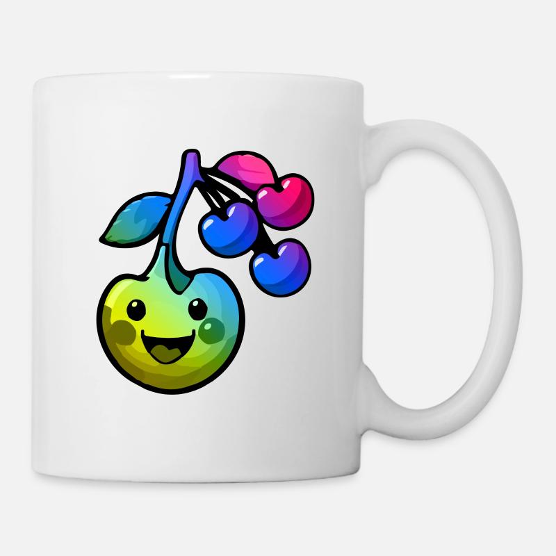 Cherry Comic Coloré - Mug blanc - blanc