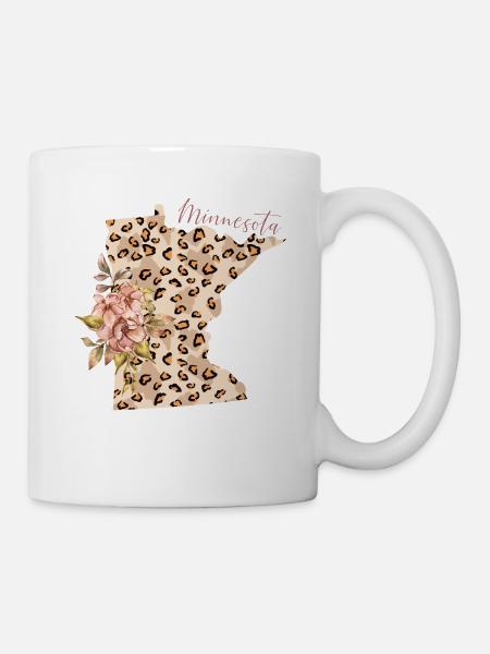 État du léopard du Minnesota Minnesota - Mug blanc - blanc
