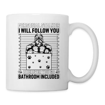 Pitbull Personal Stalker - Mug blanc - blanc - Droite