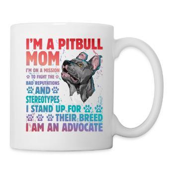 Pitbull drôle de dicton - Mug blanc - blanc - Droite