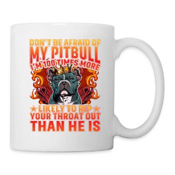 Pitbull drôle de dicton - Mug blanc - blanc - Droite