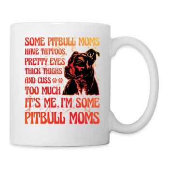Pitbull Maman drôle de dicton - Mug blanc - blanc - Droite