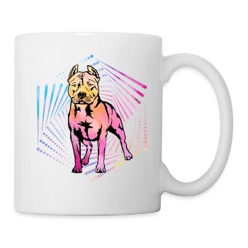 Pitbull Rétro - Mug blanc - blanc - Droite