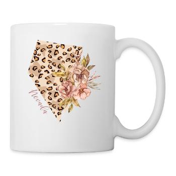 Carte du modèle de léopard du Nevada Lion - Mug blanc - blanc - Droite