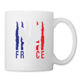 Proud France Sayings Eagle Blue White Red - Mug - white - Right