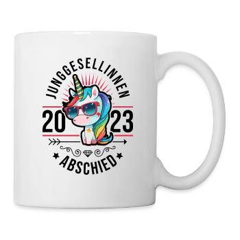 Junggesellinnen Abschied 2023 Einhorn - Tasse - Weiß - Rechts