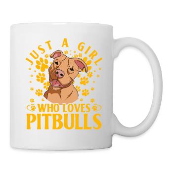juste une fille qui aime les pitbulls - Mug blanc - blanc - Droite