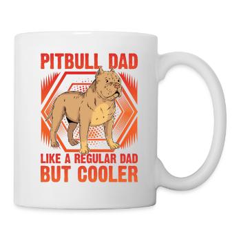 Pitbull Dad comme un papa ordinaire mais plus cool - Mug blanc - blanc - Droite